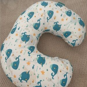 Whale Print Kids feeding Pillow